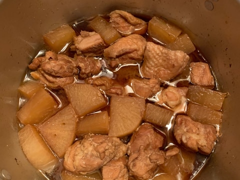 鶏もも肉と大根のポン酢の煮物